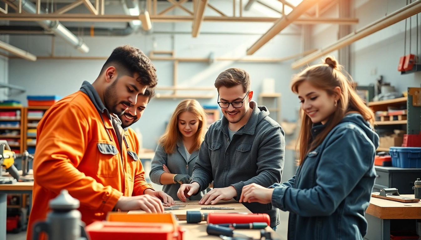 Students engaged at a Trade School knoxville Tn showcase practical skills in hands-on training.