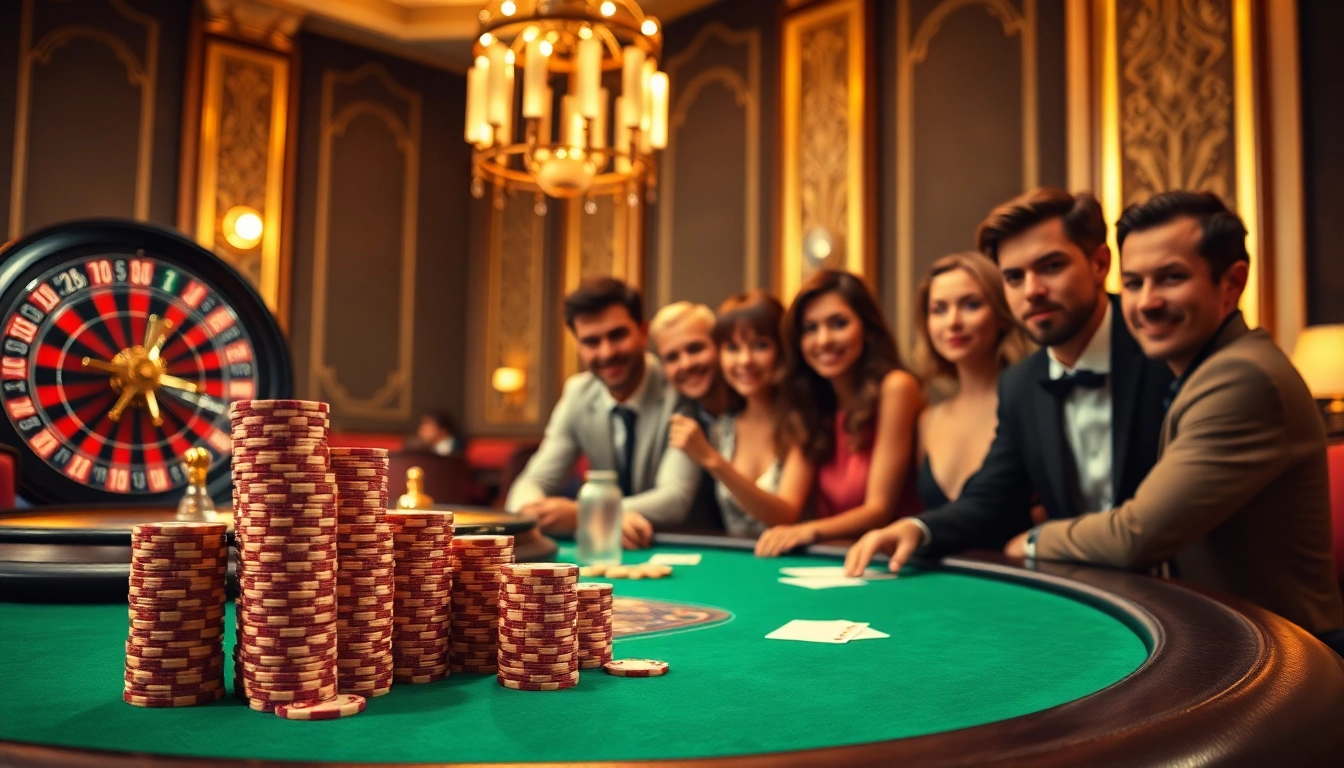 Exciting poker game at V9 bet casino featuring vibrant chips and cards.