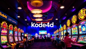 Kode4d online gaming environment filled with vibrant slot machines and digital interfaces.