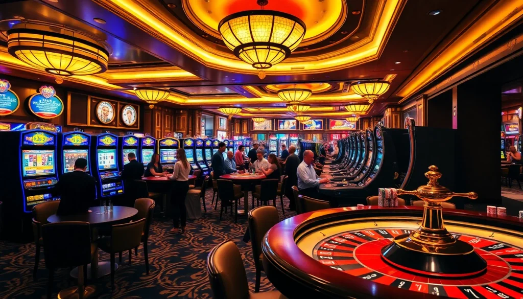 Experience the thrill of betting at 123b casino with vibrant tables and exciting slot machines.