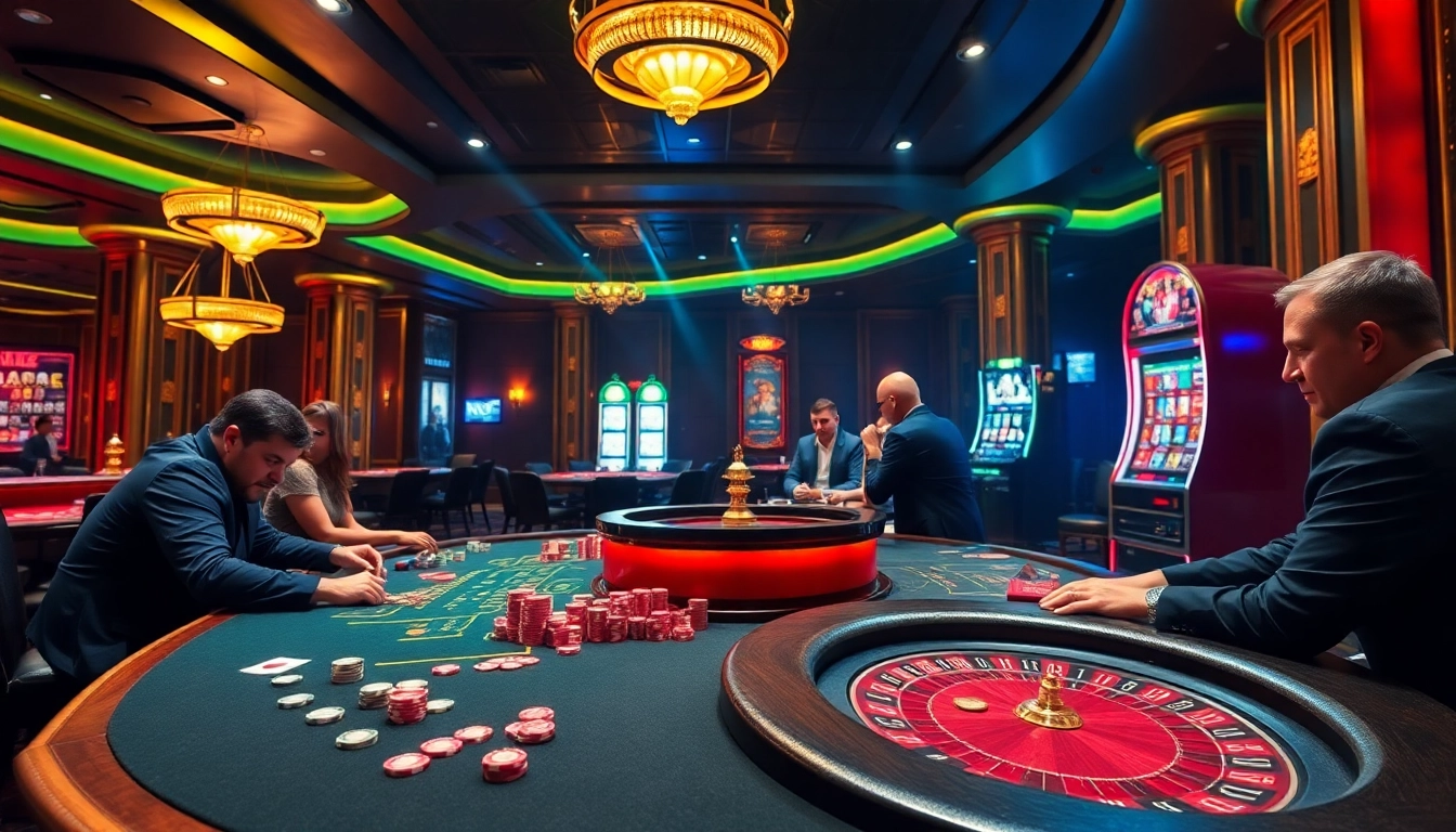 Engage in thrilling gameplay at a luxurious casino showcasing cards, chips, and a roulette wheel, highlighting https://kingarthurcafe.com/menu.