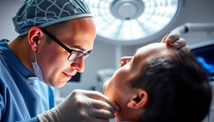 Streamlined hair transplant uk procedure showcasing skilled surgeon and patient in a clinical setting.