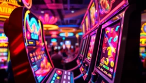 Slot depo 1k dalam suasana mesin slot yang ceria dan mengundang minat bermain.