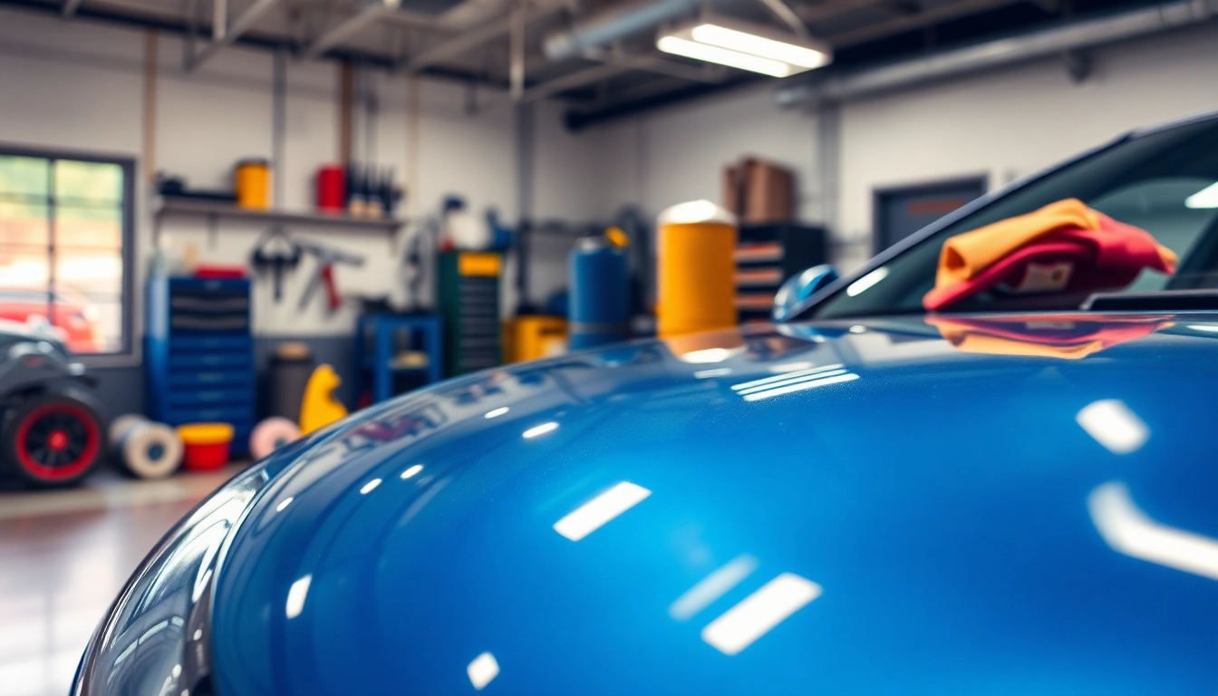 Engaging car detailing near me featuring a professionally detailed car in a vibrant setting.