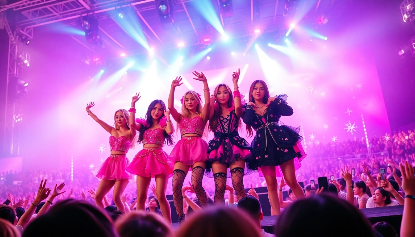 View of BLACKPINK performing live, providing the latest updates on Blackpink news.