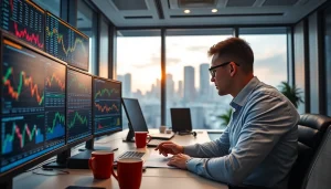 Comprendre bitcoin dans un environnement moderne avec des graphiques de marché et des écrans d'analyse.