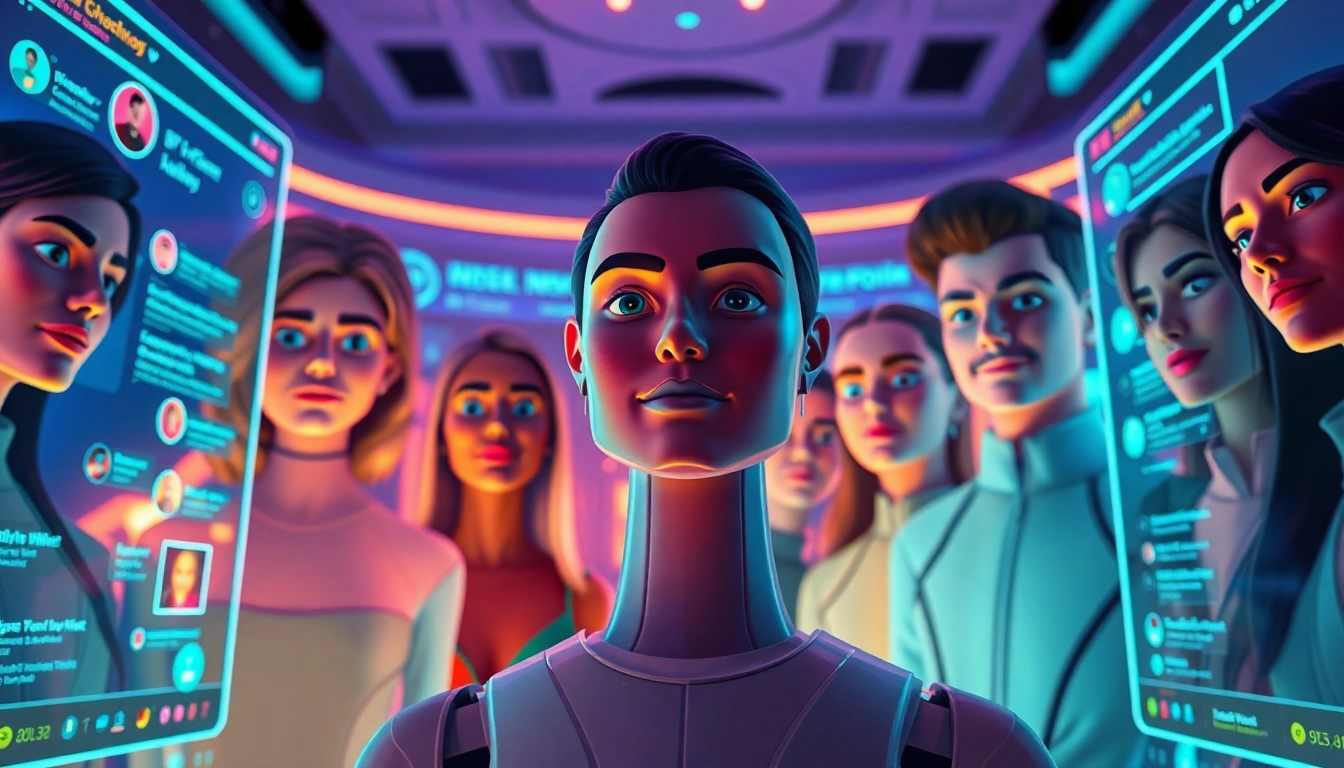 Engaging chat interface showing the best nsfw ai chatbots with customizable avatars and vibrant colors.