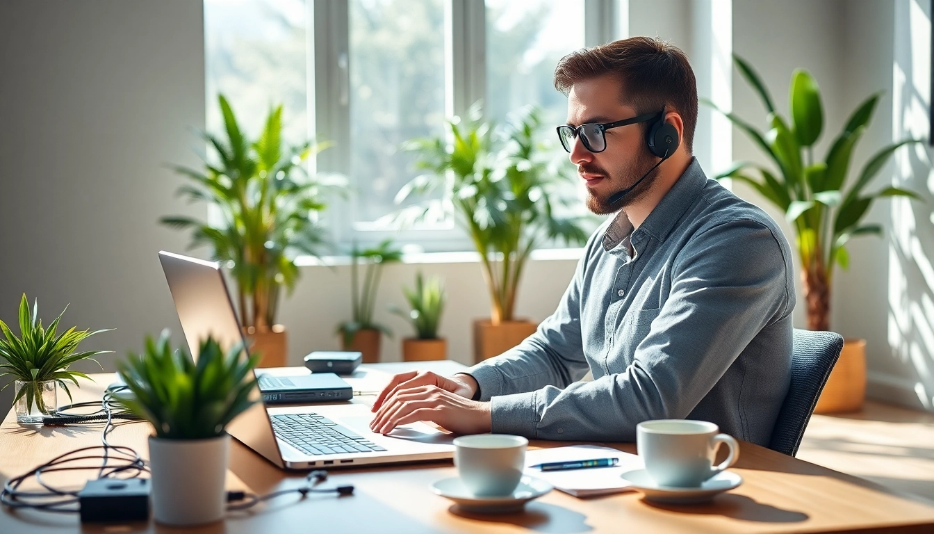 Enhance your Residential IT support with professional technician in home office.