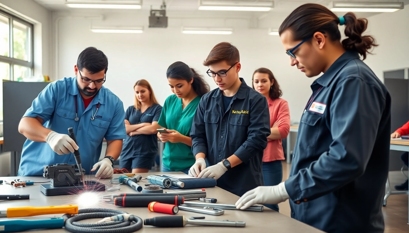 Students learning in trade schools oahu with diverse training environments and hands-on experiences.