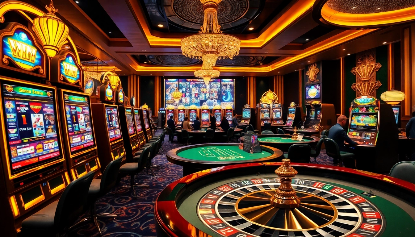 Experience the excitement of winning at Hay win with vibrant slot machines and engaging table games.
