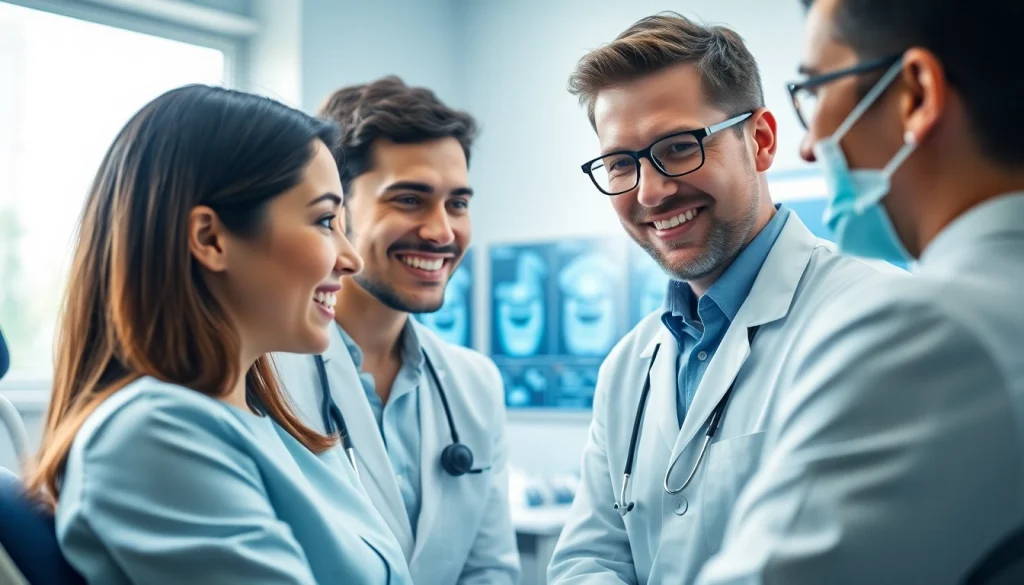 Oh my teeth 口コミ dental consultation scene showcasing a friendly interaction between dentist and patient.