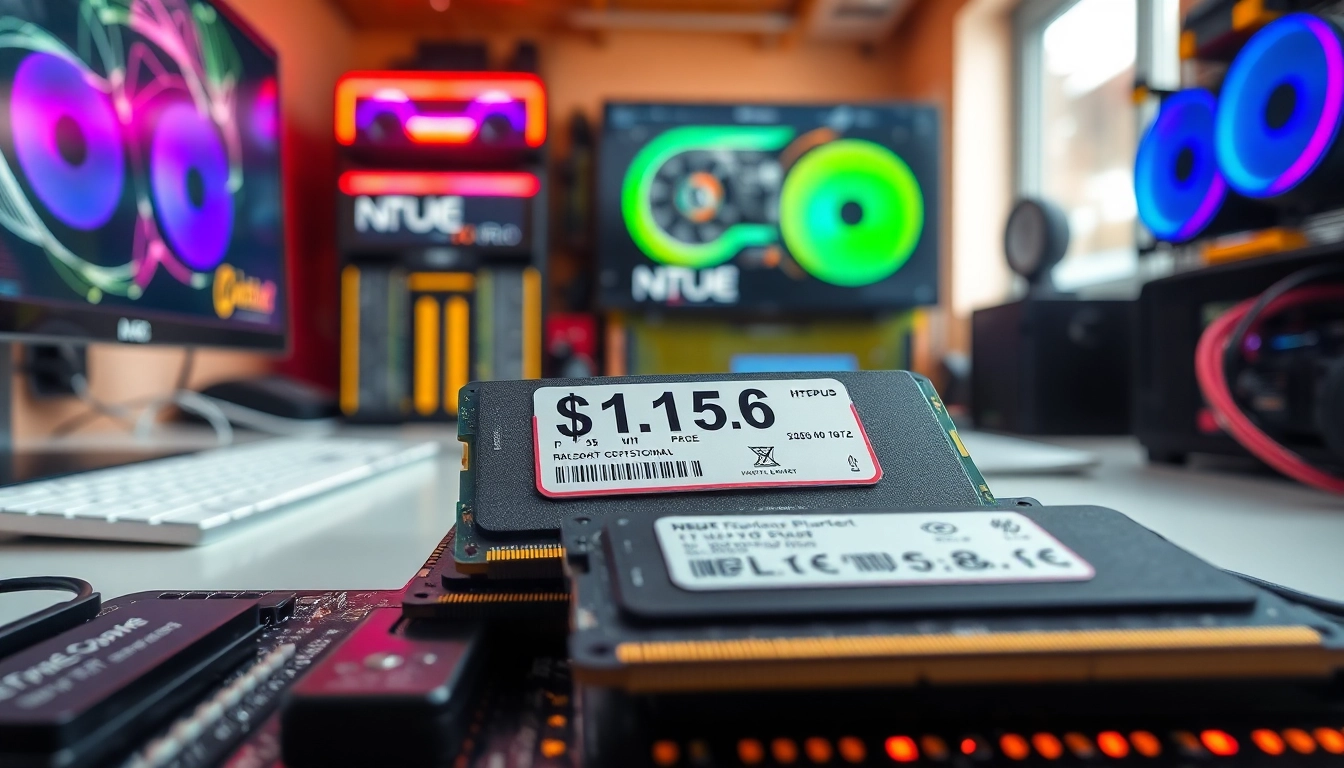 Zobacz ceny pamięci RAM na nowoczesnym stanowisku komputerowym.